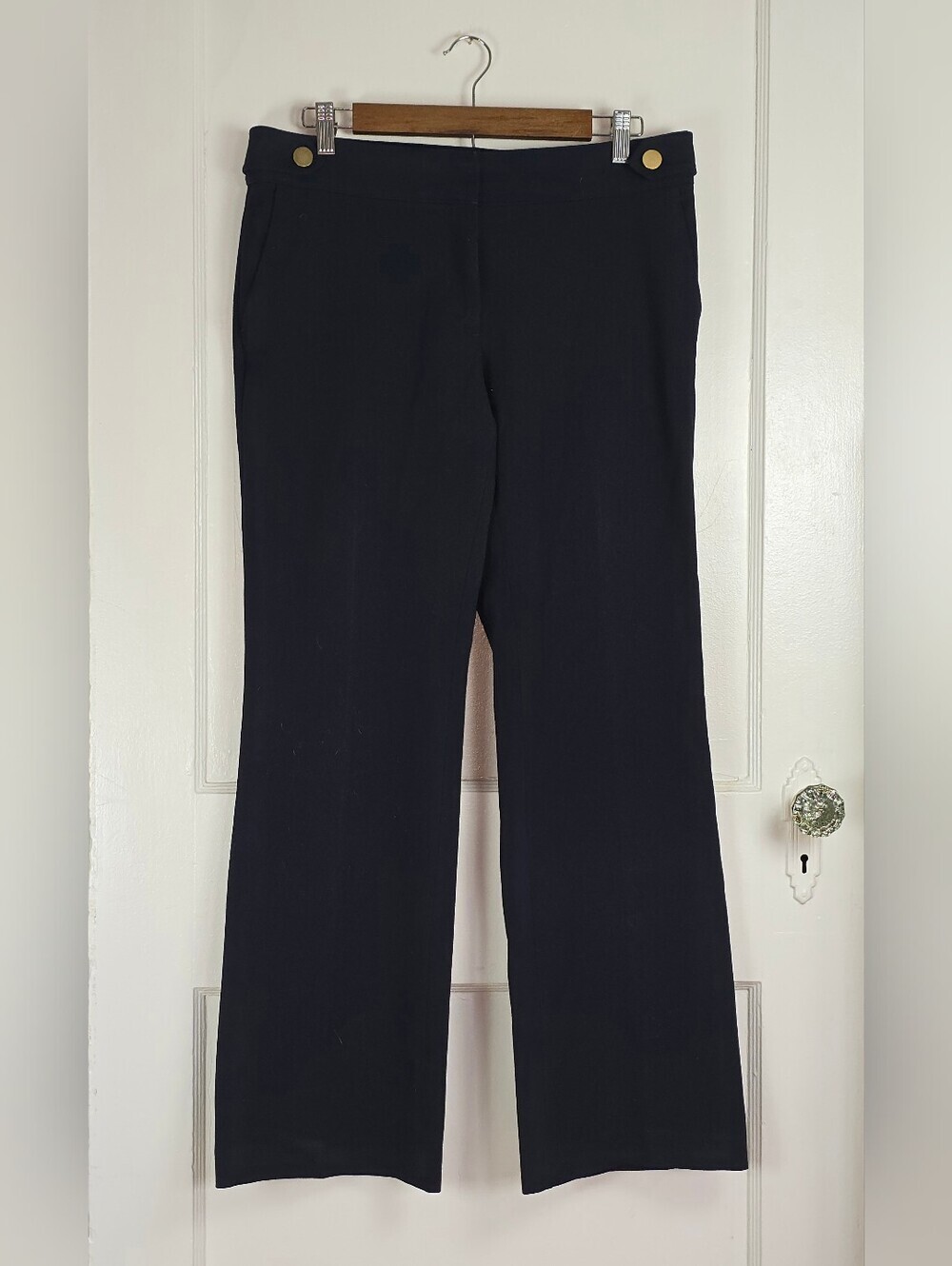 LOFT Navy Blue Marisa Bootcut Midrise Trouser Inseam 31" Size 6